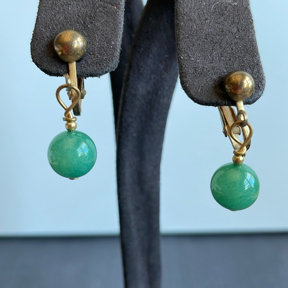 Vintage Clip On Drop Earrings